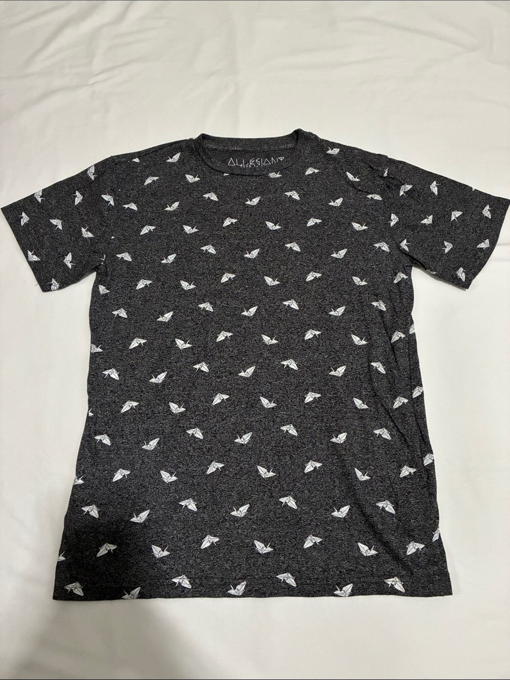 Charcoal Heather T-Shirt Origami Birds Size S Allegiant True To Form